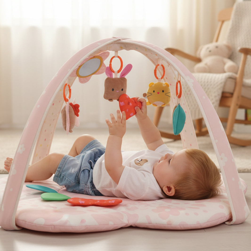 Baby Play Gym & Activity Mat(Blush Bloom)