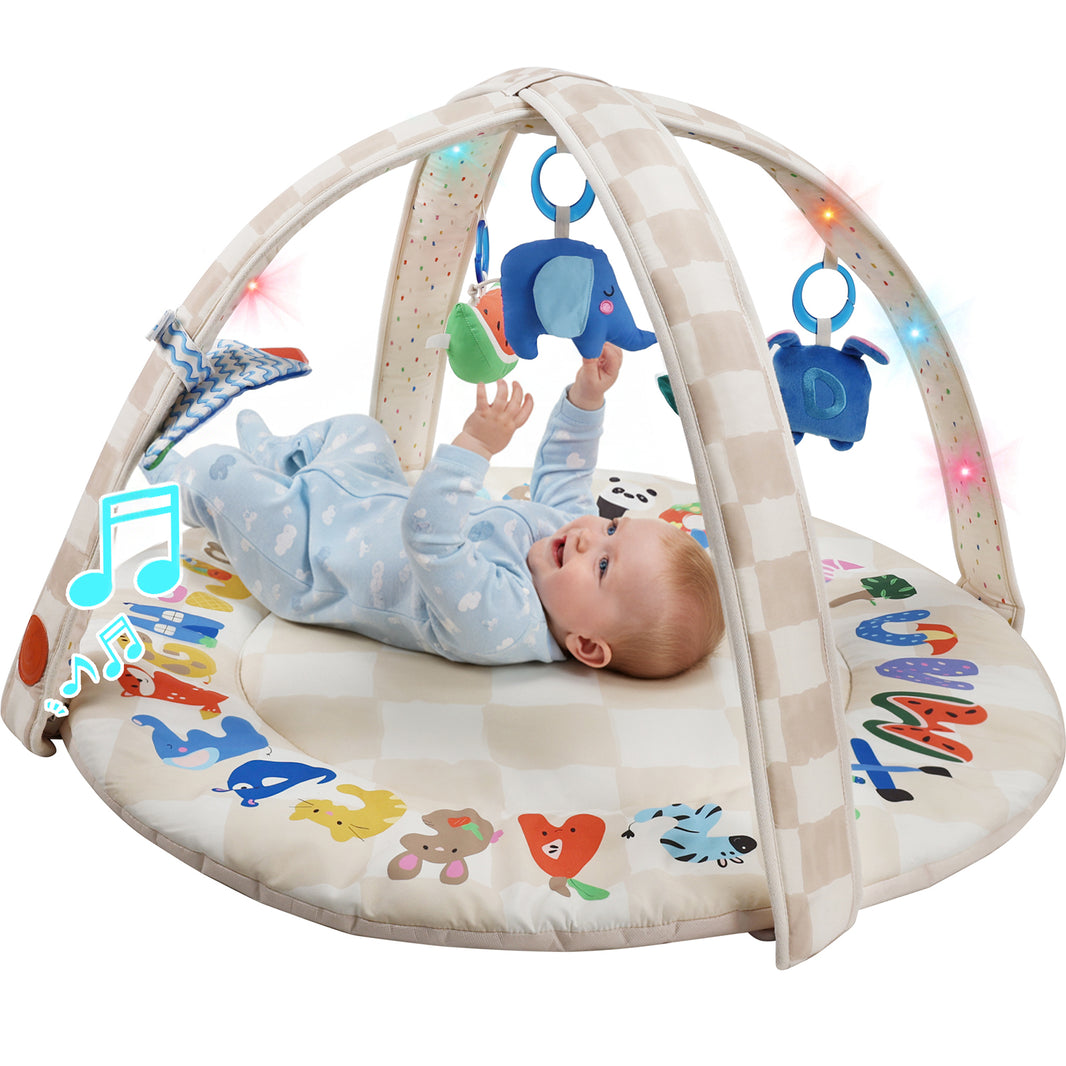 Baby Play Gym & Activity Mat(Sand Checks)
