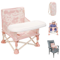 Portable 3-in-1 Baby Chair, Cozy Booster Seat(Sand Checker)