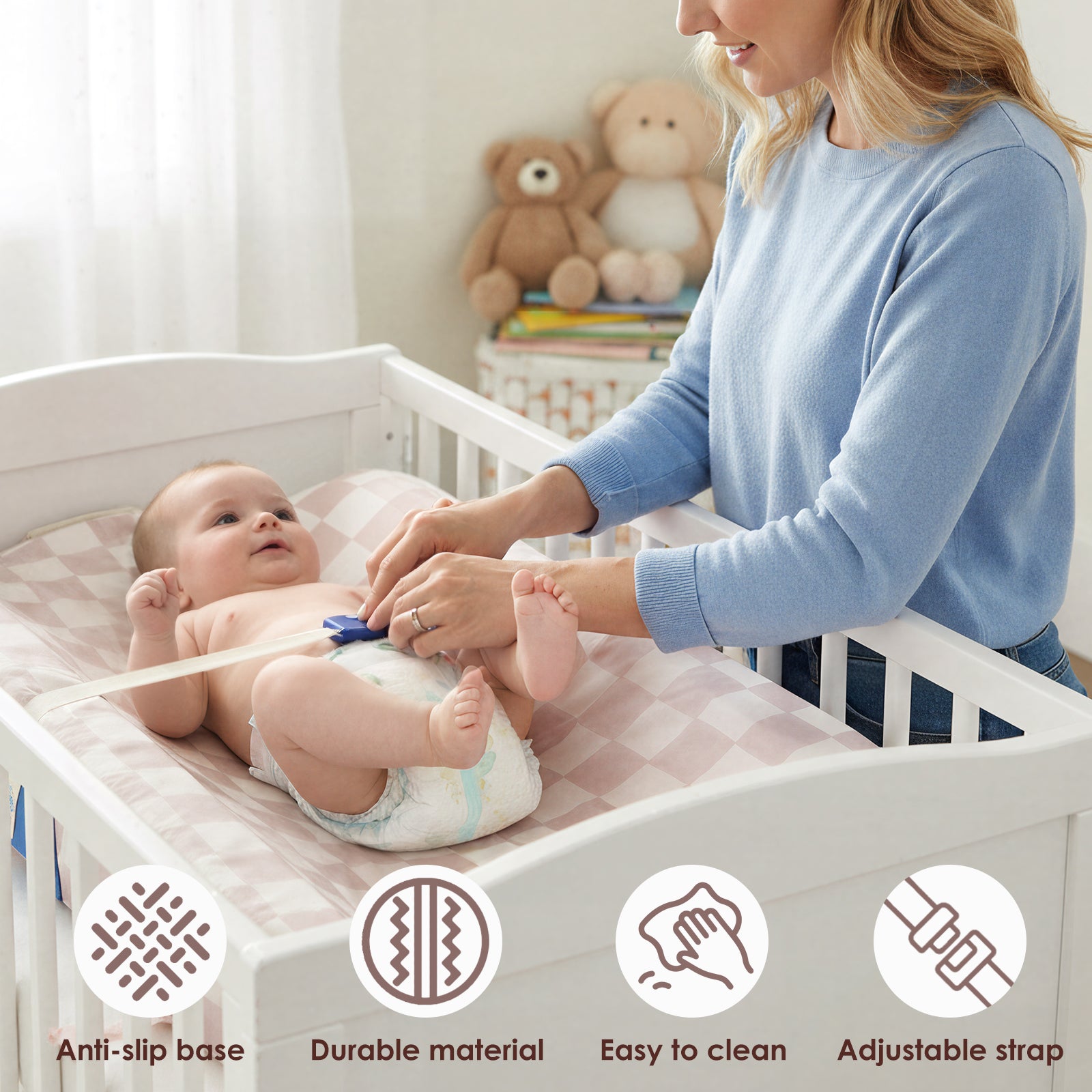 Baby Changing Pad(Sand Checks)
