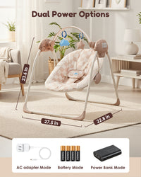 Baby Swings for Infants,Portable Swing with Adaptable Speed, Music(Sander Checker)