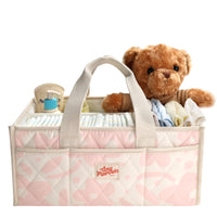 Diaper Caddy Organizer for New Parents(Pink Floral)