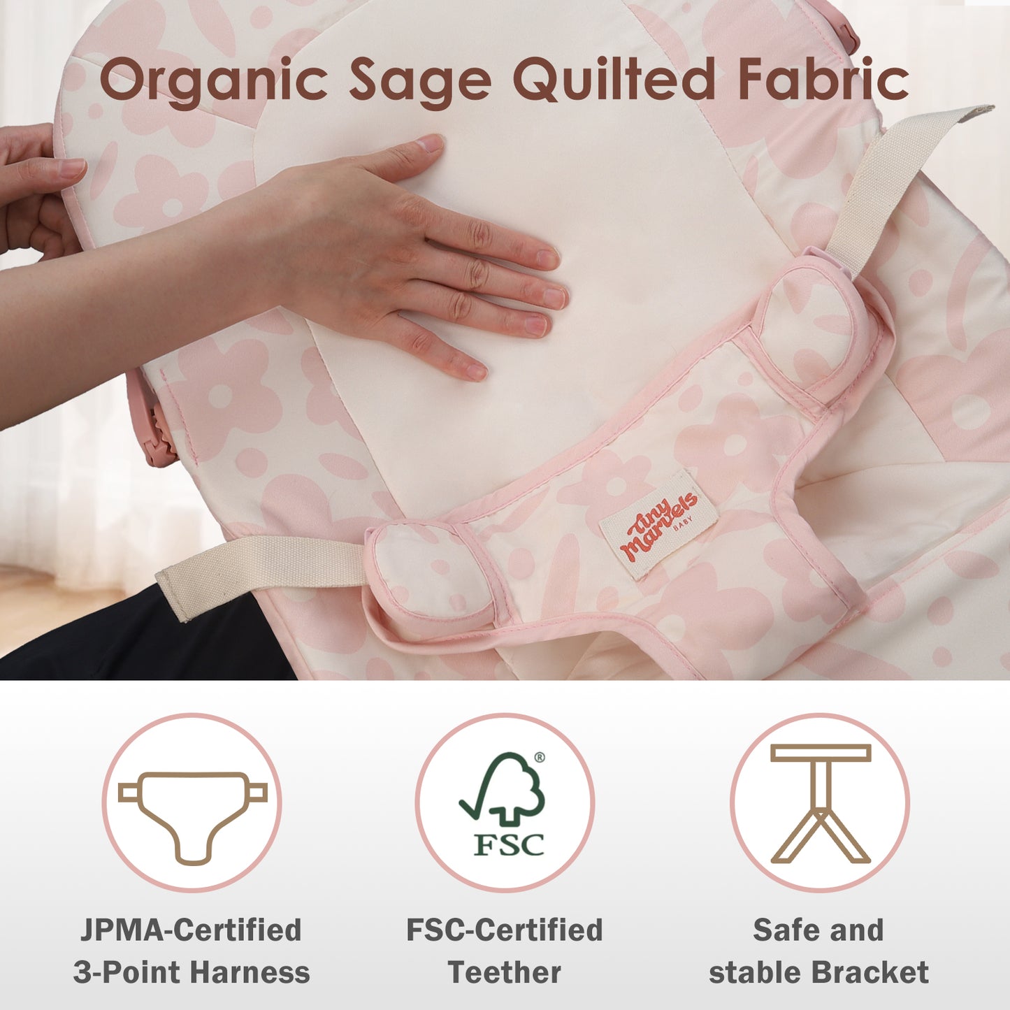 Baby Bouncer, Infants Bouncy Seat with Music