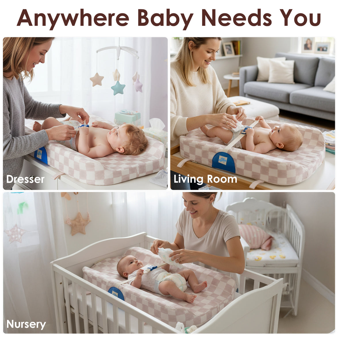 Baby Changing Pad(Sand Checks)