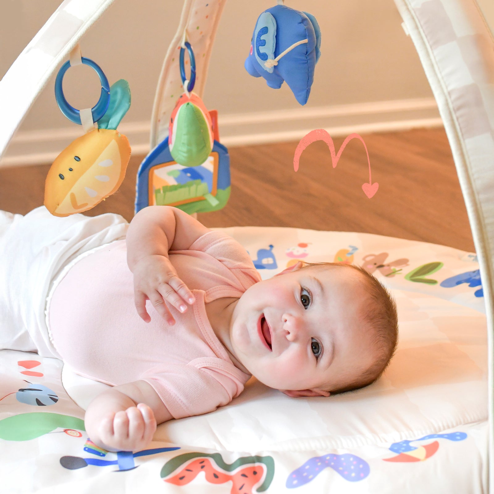 Baby Play Gym & Activity Mat(Sand Checks)