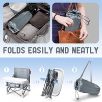 Portable 3-in-1 Baby Chair(Grey)