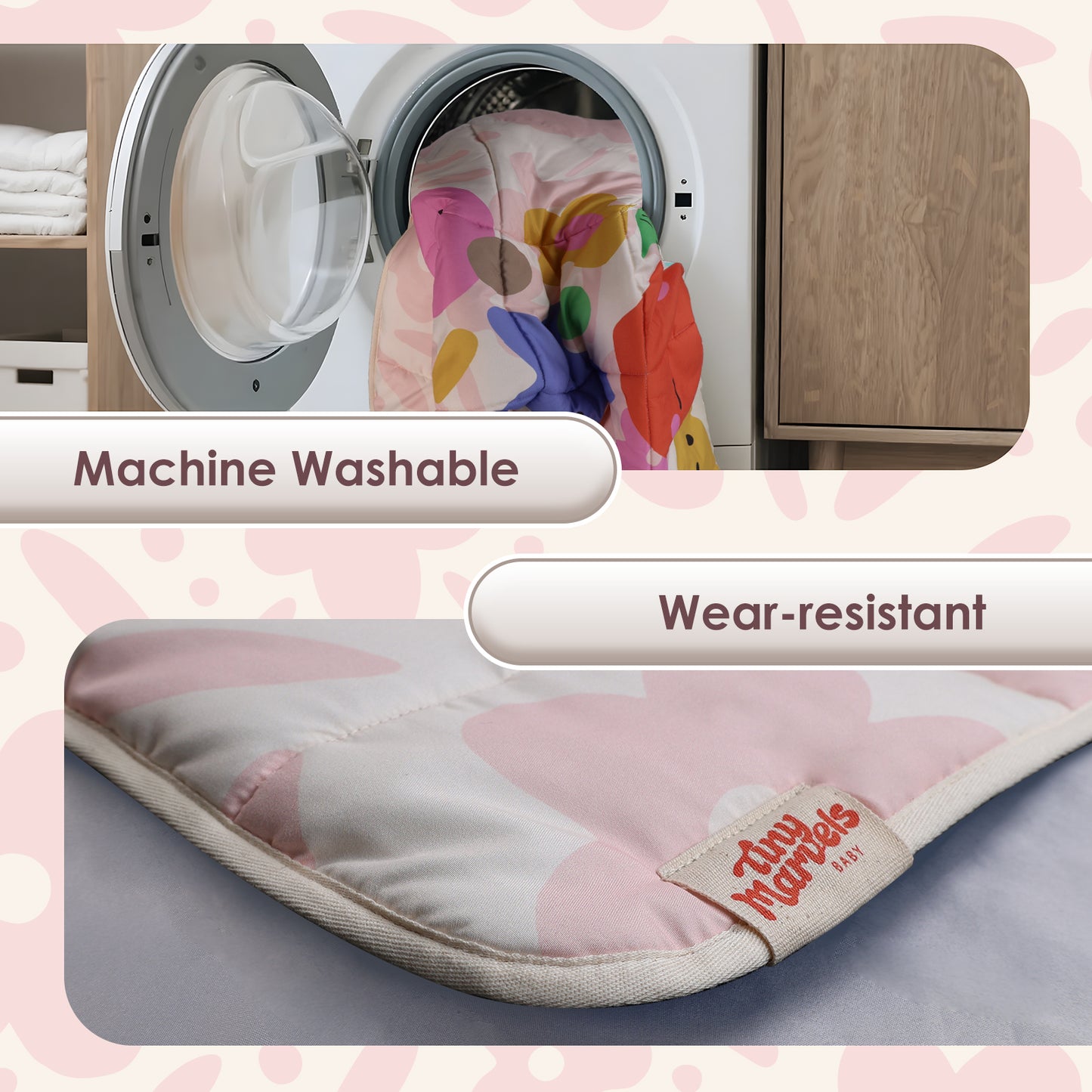 Baby Play Mat for Floor , Fits 50x50 Playpen