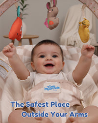 Baby Bouncer – Baby Bouncer seat, Infants Bouncy Seat with Music & Sensory Toys (Sand Checker)