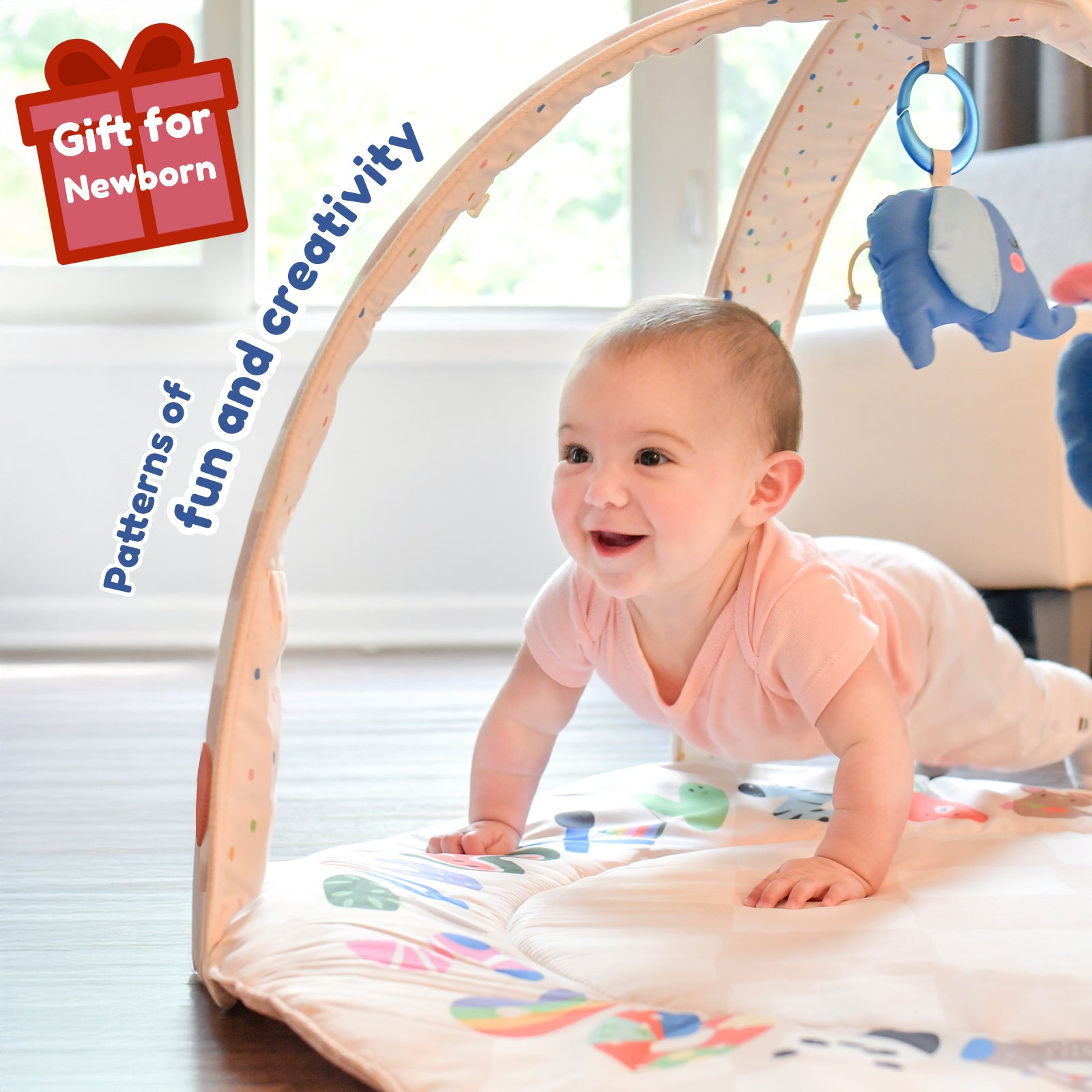 Baby Play Gym & Activity Mat(Sand Checks)